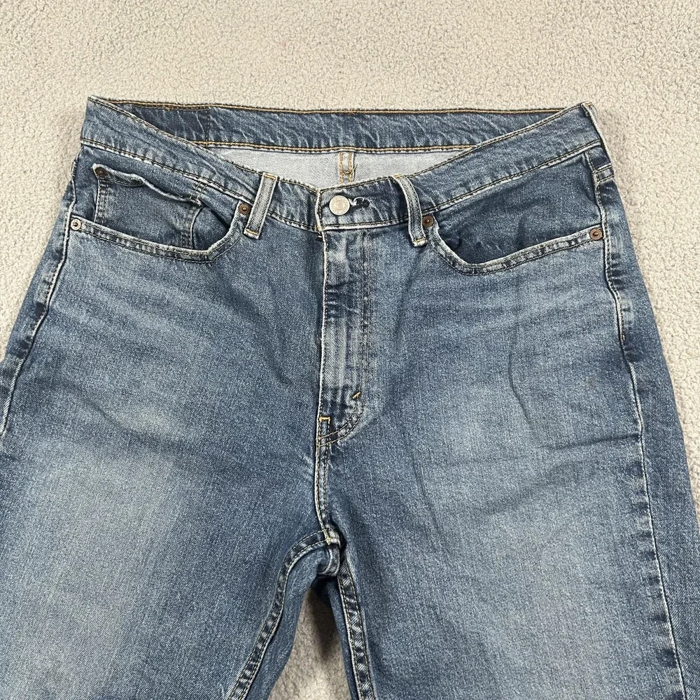 Levis 514 Jeans‎ Mens 36x32 Blue Straight Leg Stretch Denim Pants Medium Wash